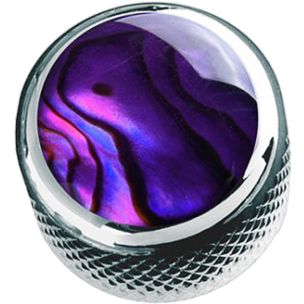 Q-parts DOME Purple Abalone Shell in Chrome KCD-0008 コントロールノブ