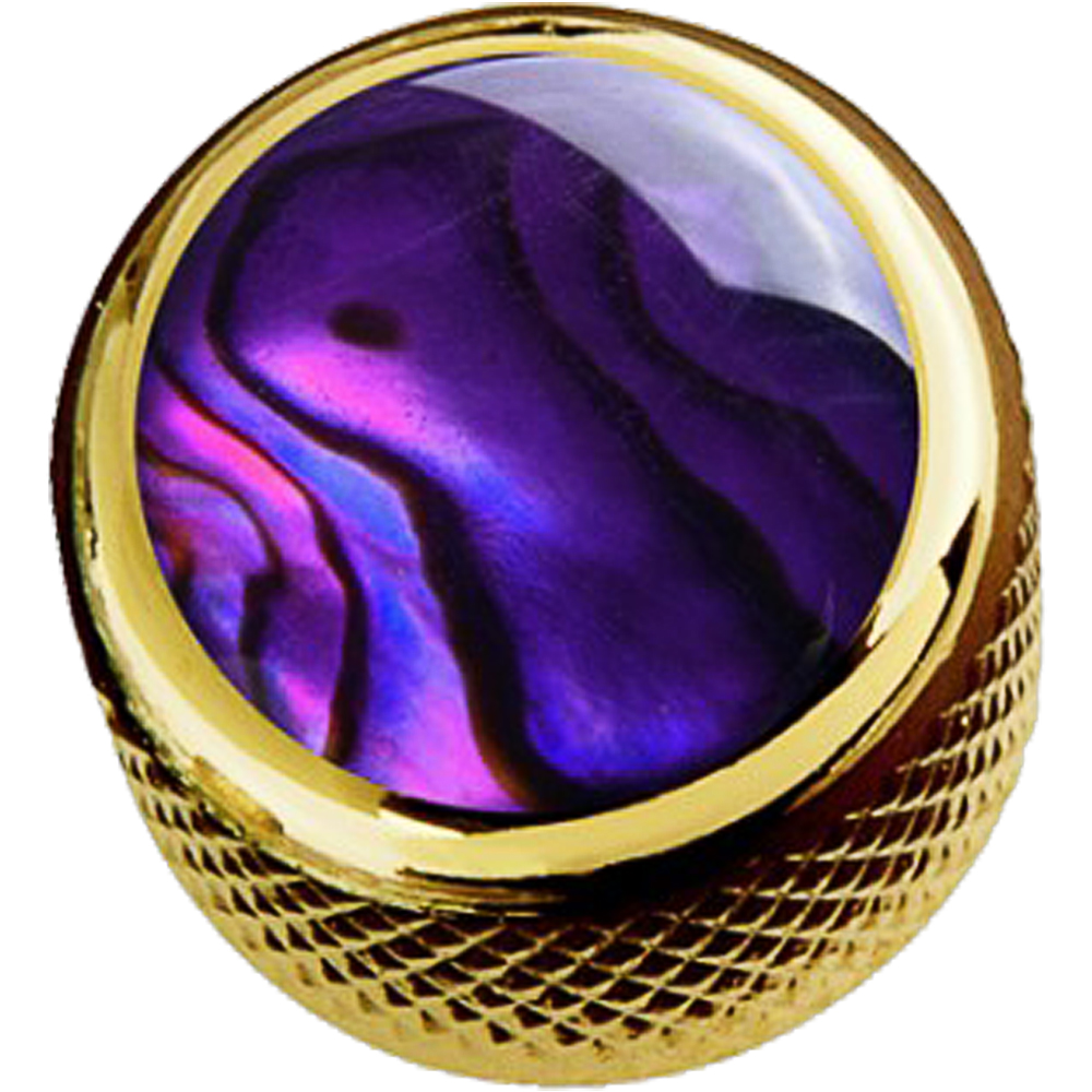 Q-parts DOME Purple Abalone in Gold KGD-0009 コントロールノブ