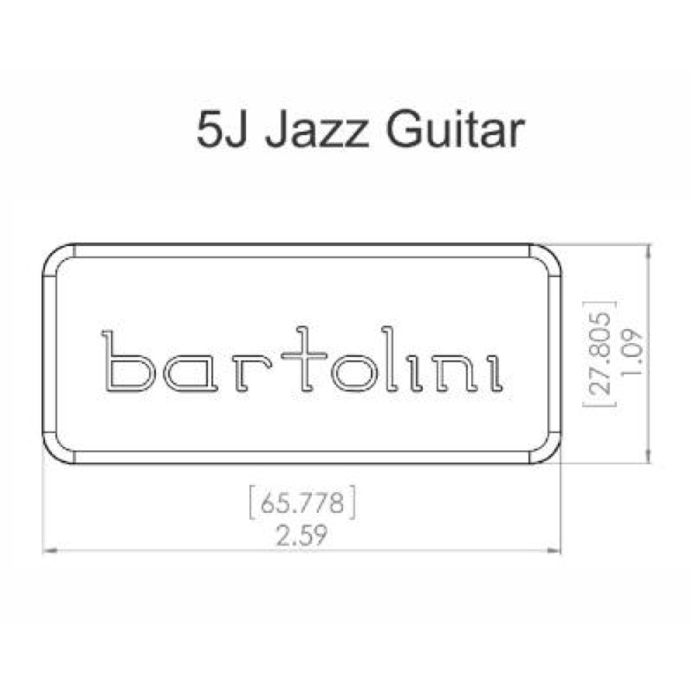Bartolini 5J エレキギター用ピックアップ サイズの画像