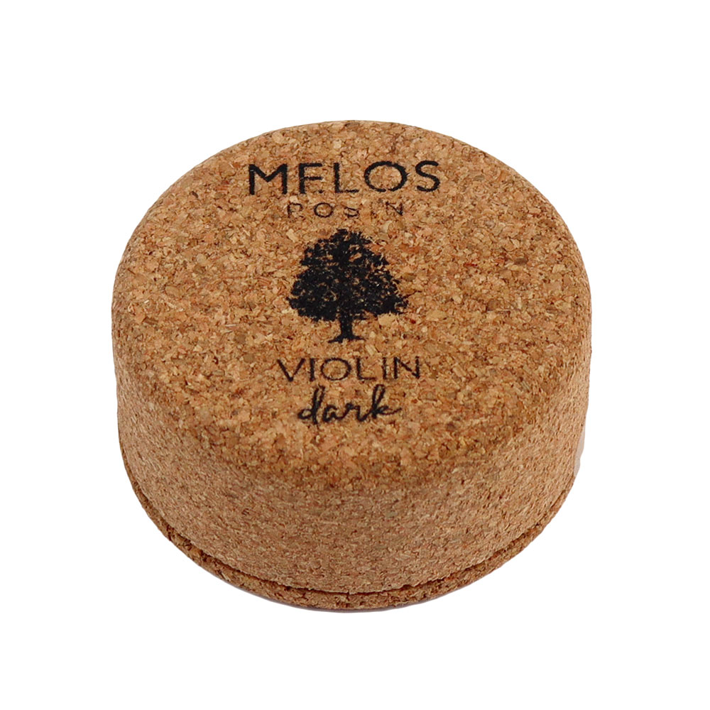 Melos メロス バイオリン用松脂 ロジン ダーク コルク製ケース