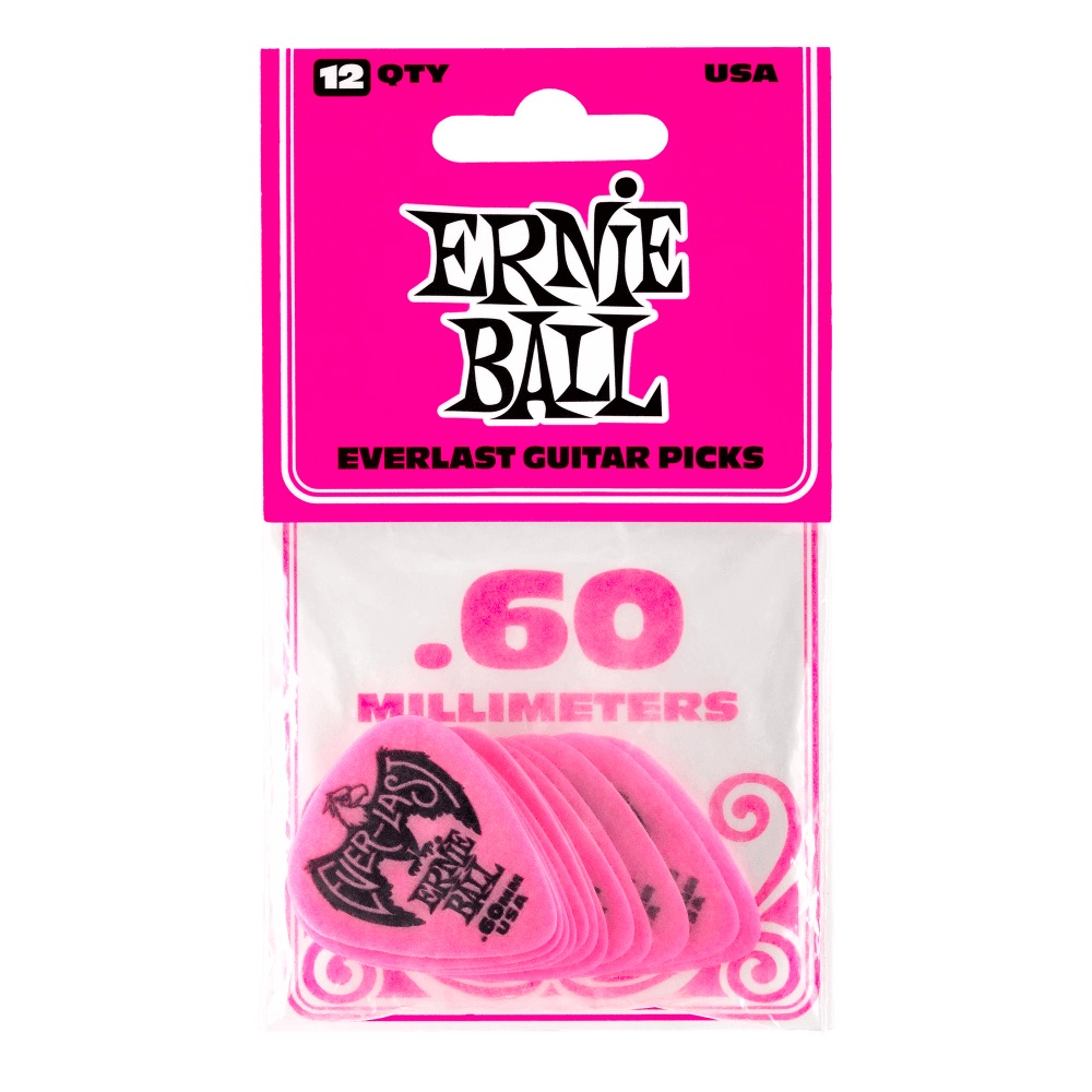 ERNIE BALL Everlast Guitar Picks ＃9179 Pink 0.60mm 12枚入り