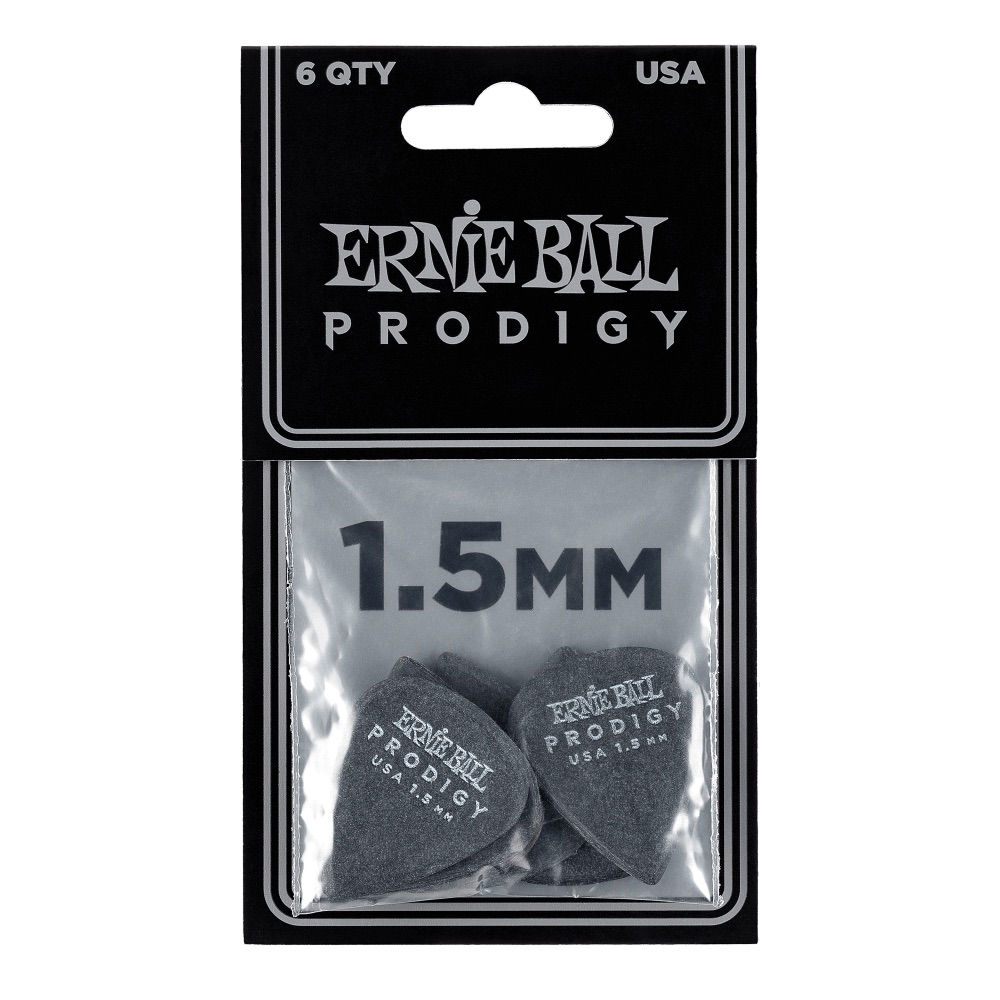 ERNIE BALL Prodigy Picks ＃9199 Black Standard 1.50mm 6枚入り