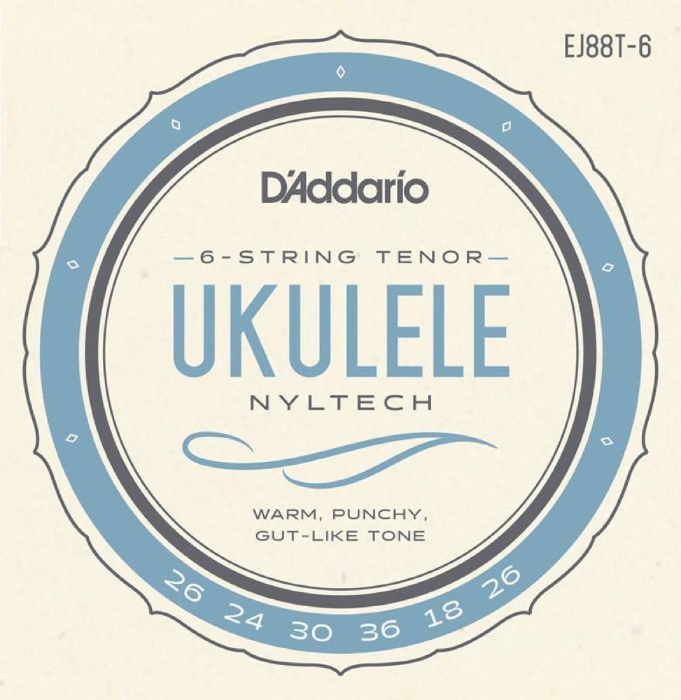 D’Addario EJ88T-6 Nyltech Ukulele strings 6-String Tenor 6弦テナーウクレレ用弦 セット弦