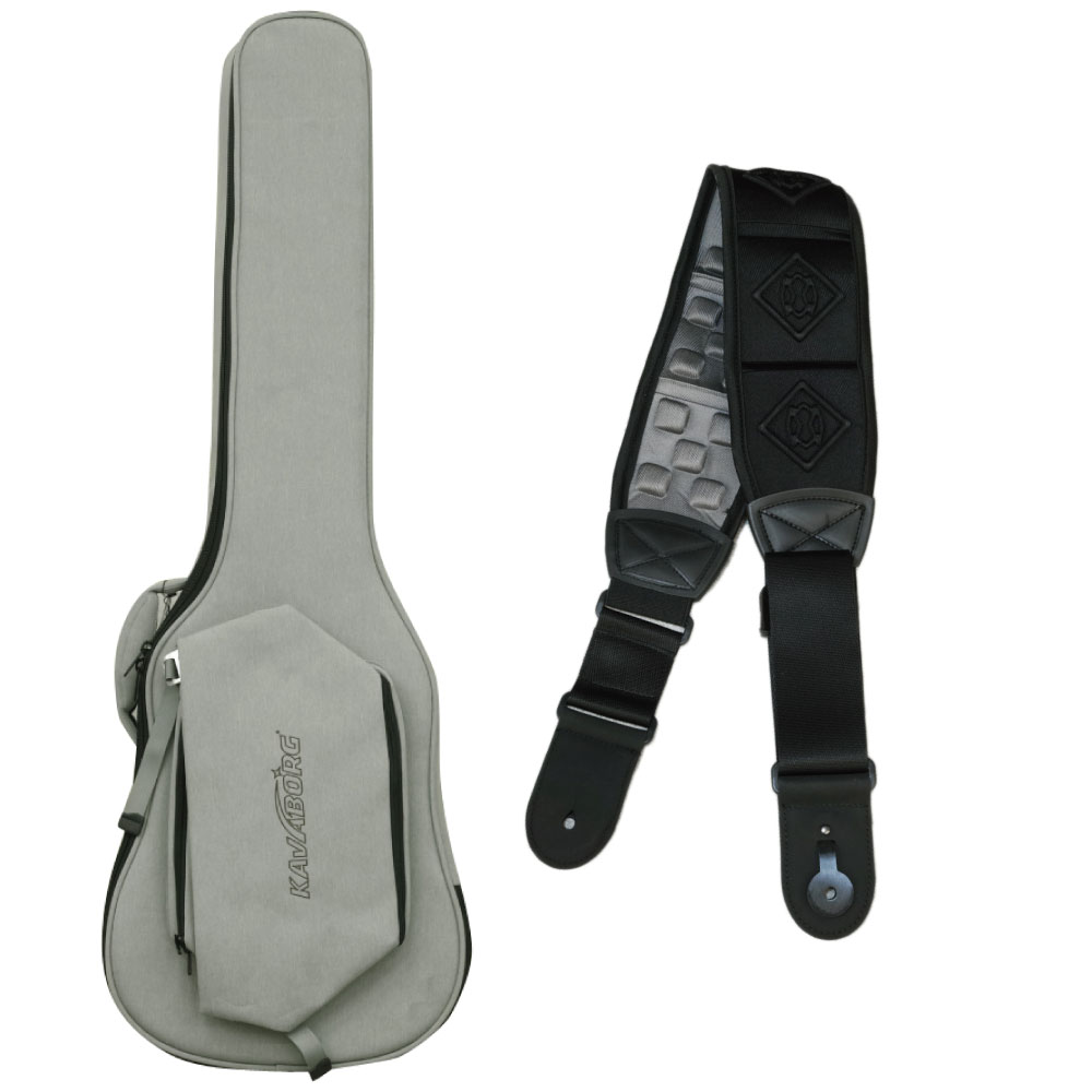 Kavaborg Fashion Guitar and Bass Bag for Bass + Functional Guitar Strap RDS-80 Black ベース用ケース＆ストラップセット