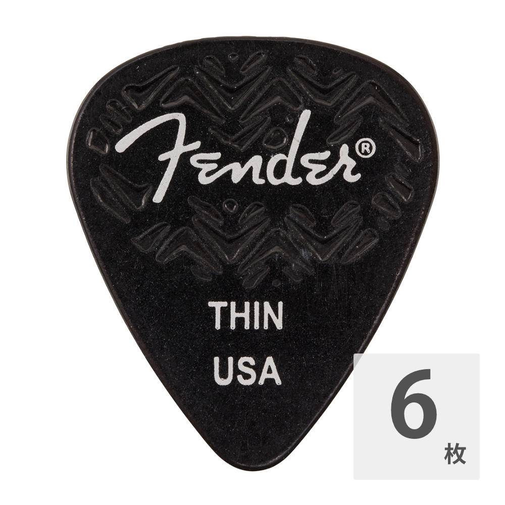 Fender 351 Shape Wavelength Celluloid Picks Black ピック 6枚入り