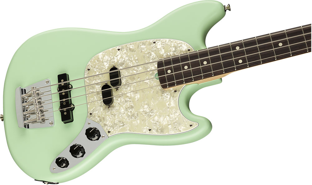 Fender American Performer Mustang Bass RW SATIN SFG エレキベース ボディ画像