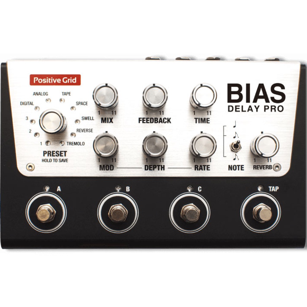 Positive Grid BIAS Delay Tone Match Delay Pedal 4 Button ギターエフェクター