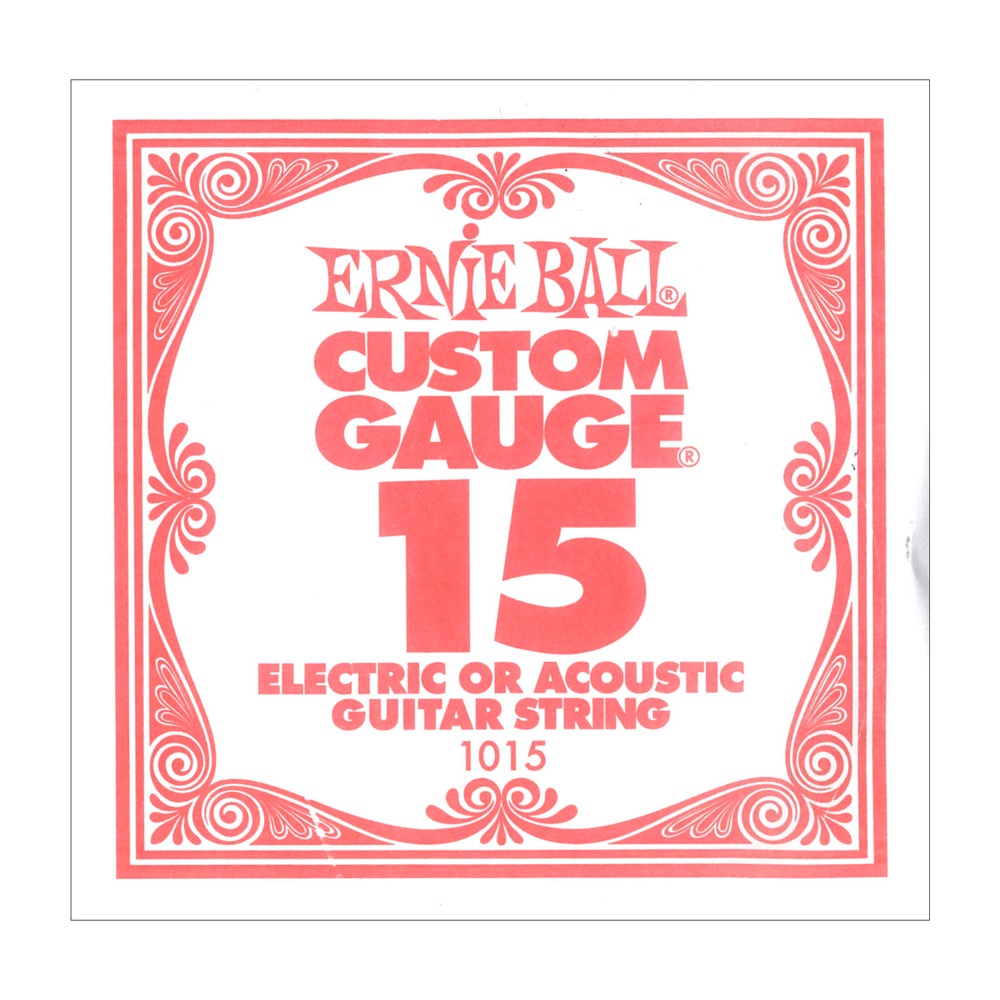 ERNIE BALL 1015 PLAIN STEEL 015 ギター用バラ弦