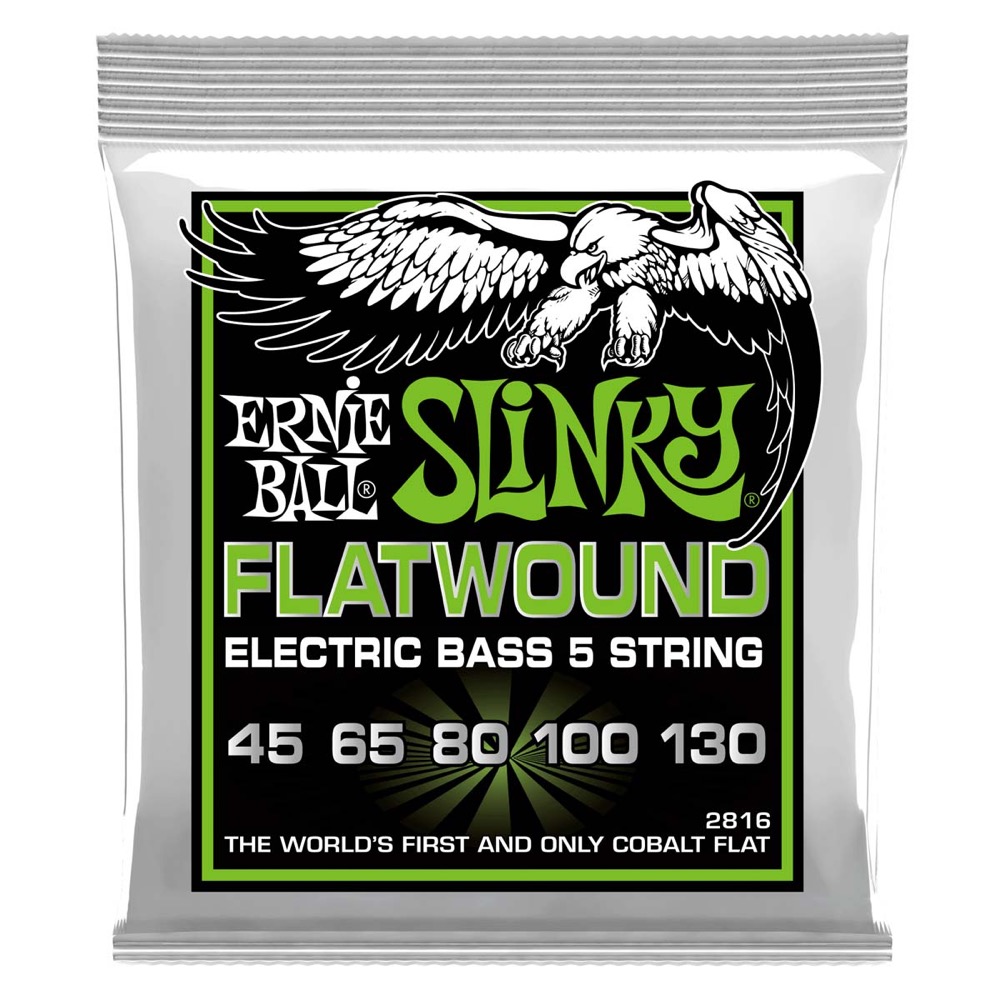 ERNIE BALL 2816 Regular Slinky 5-String Flatwound 45-130 Gauge 5弦エレキベース弦