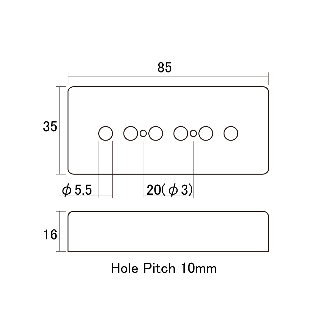 SCUD PC-SBI ソープバー アイボリー ピックアップカバー サイズ詳細画像