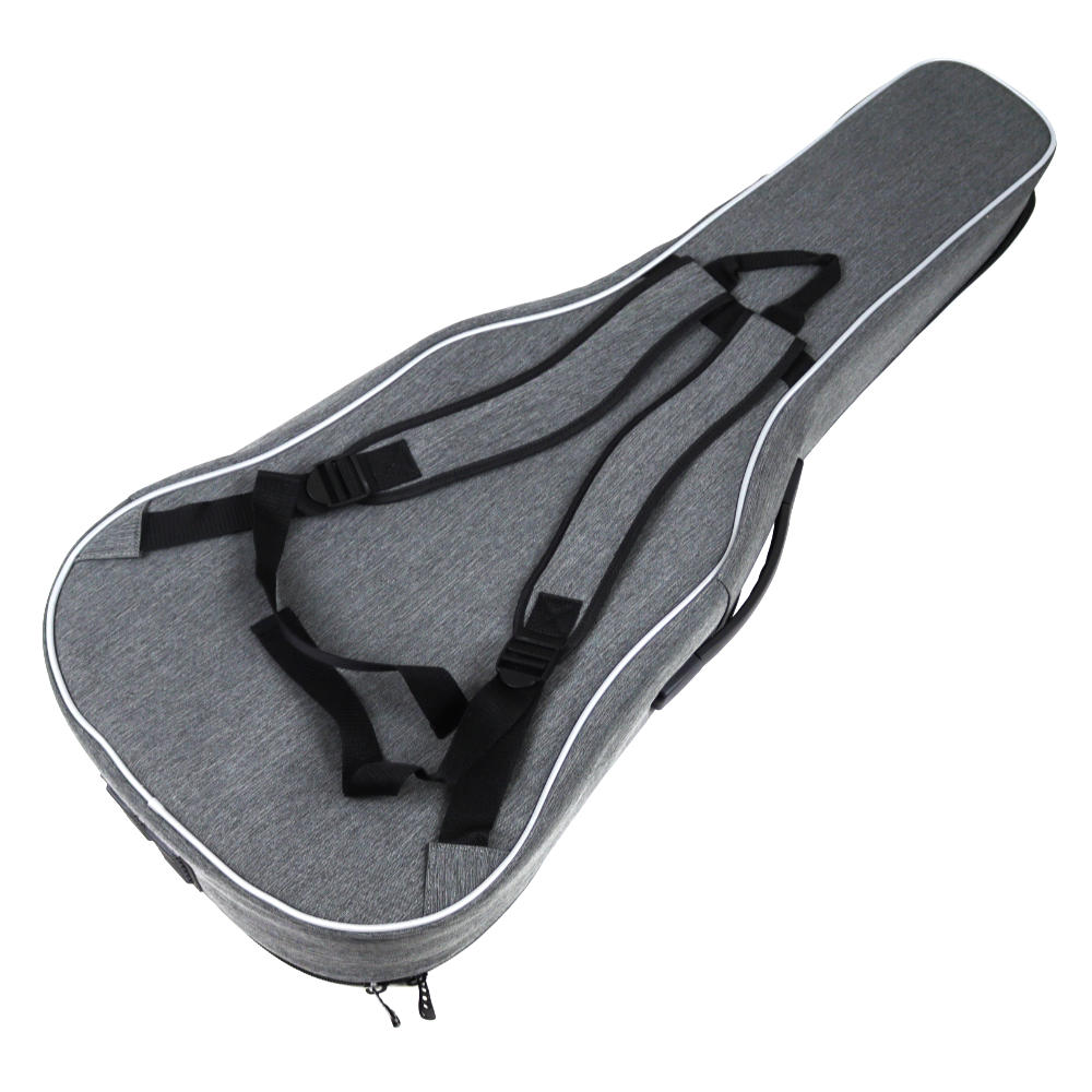 Kavaborg KAG950F Acoustic Guitar Case Dark Grey アコギケース 背面、ショルダーストラップ