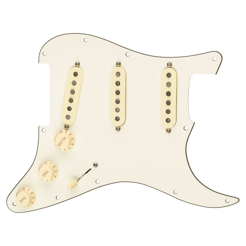 Fender Pre-Wired Strat Pickguard Custom Shop Custom ’69 SSS Parchment 配線済み ピックアップセット