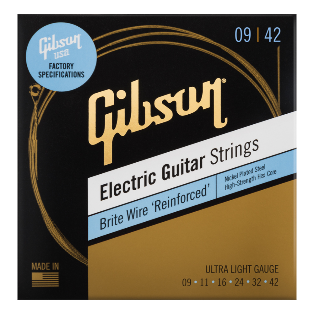 GIBSON SEG-BWR9 Brite Wire Reinforced Ultra-Light エレキギター弦