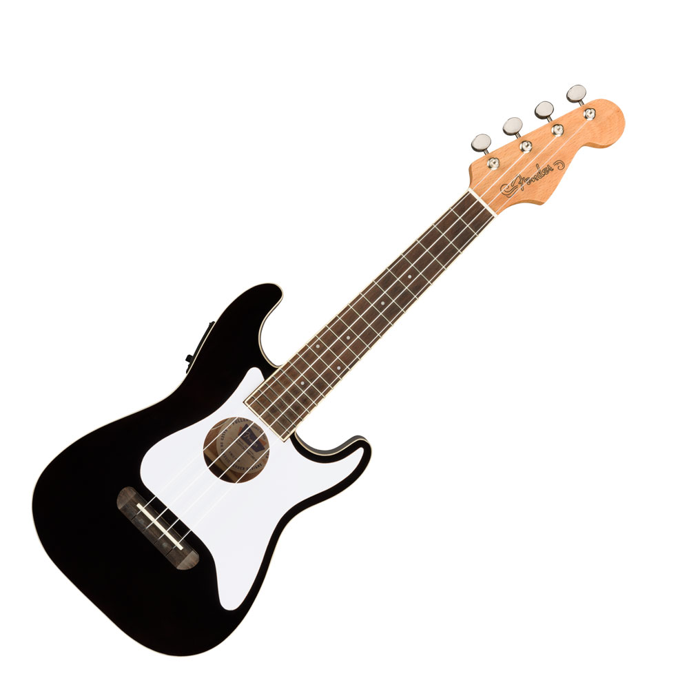Fender Fullerton Stratocaster Ukelele BK コンサートサイズ エレクトリックウクレレ