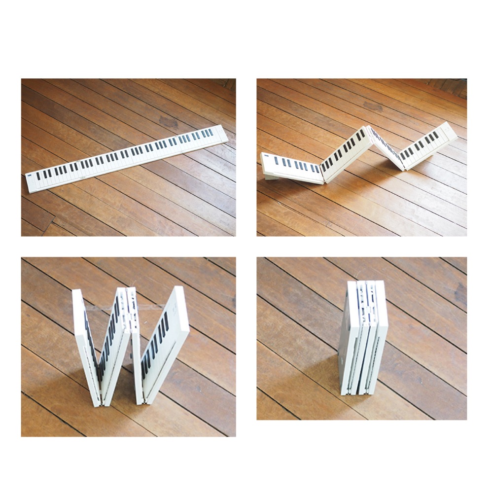 TAHORNG OP88 折り畳み式電子ピアノ MIDIキーボード 88鍵盤 折りたたみ時の画像