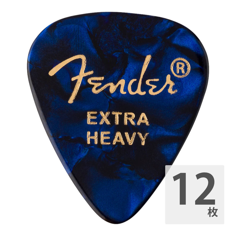 Fender 351 Shape Premium Picks Extra Heavy Blue Moto ギターピック 12枚入り