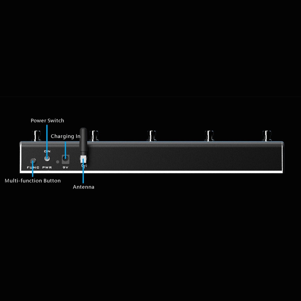 XSONIC AIRSTEP Lite Bluetooth接続 フットコントローラー リア画像