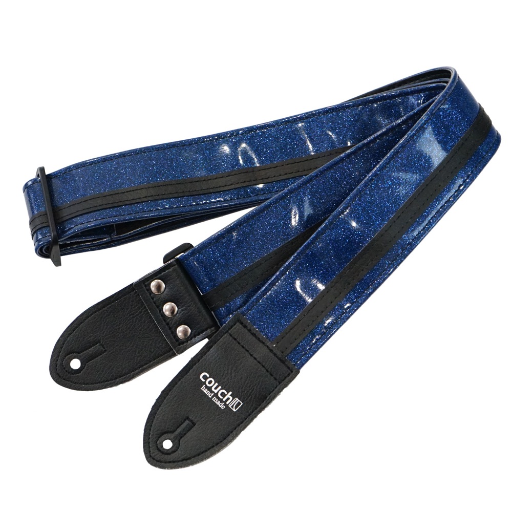 Couch Racer X Blue Sparkle / Black ギターストラップ