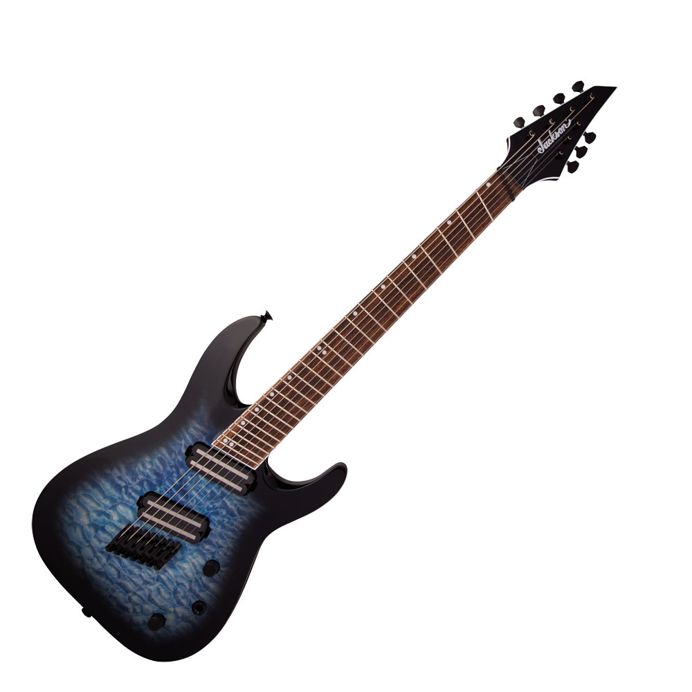 Jackson X Series Soloist Arch Top SLATX7Q MS Transparent Blue Burst 7弦エレキギター