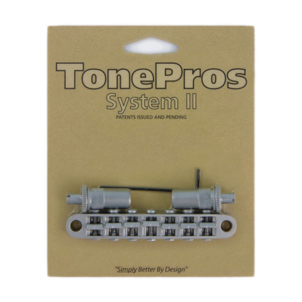 TonePros TP7-SC 7 String Metric Tuneomatic Large Posts サテンクローム ギター用ブリッジ