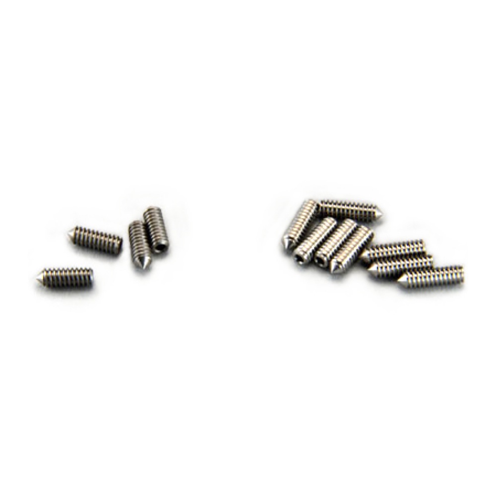 Montreux Saddle height screw set inch Stainless Cone Point 12 No.9250 弦高調整用イモネジ