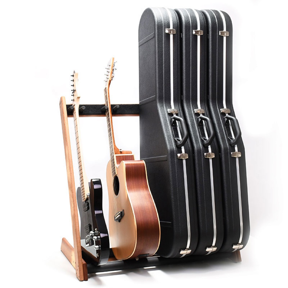 Ruach Music RM-GR2-M Customisable 5-Way Guitar Rack Mahogany ギタースタンド 使用例