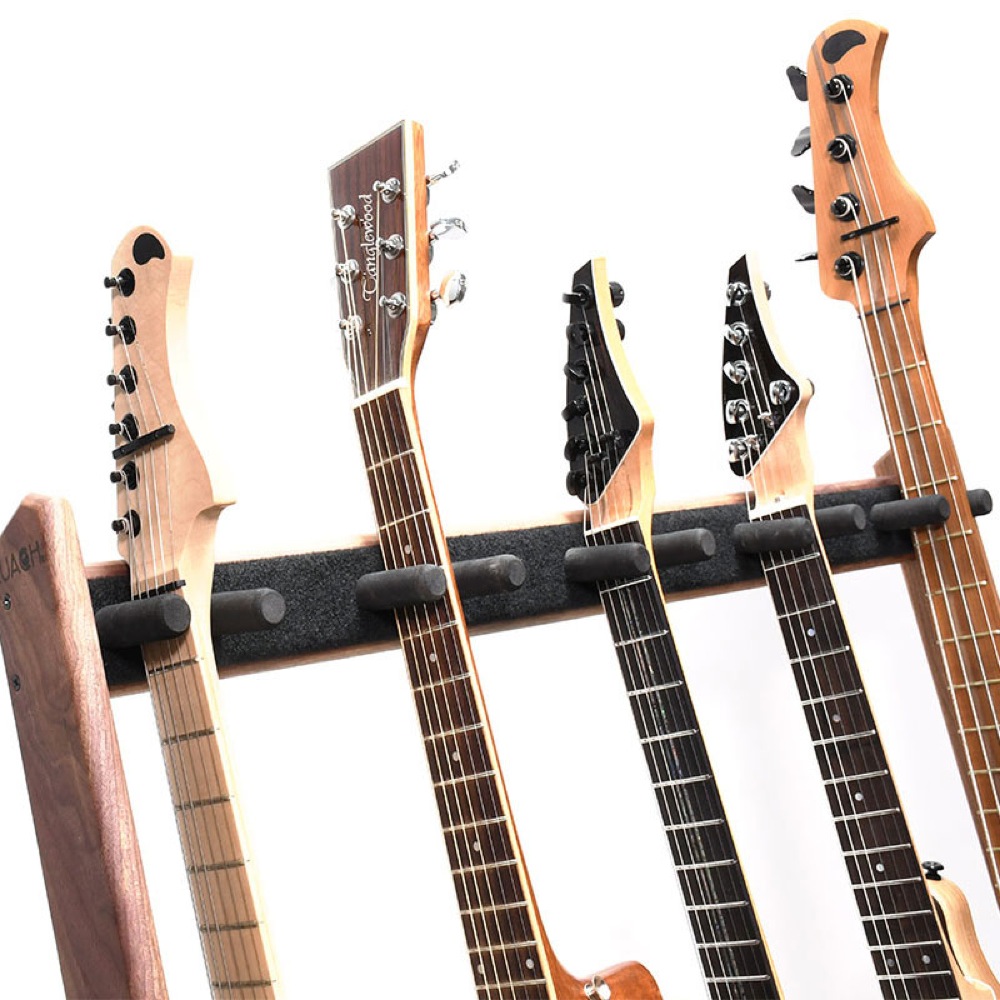 Ruach Music RM-GR2-W Customisable 5-Way Guitar Rack Walnut ギタースタンド 使用例