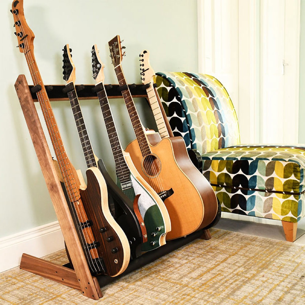 Ruach Music RM-GR2-W Customisable 5-Way Guitar Rack Walnut ギタースタンド イメージ画像