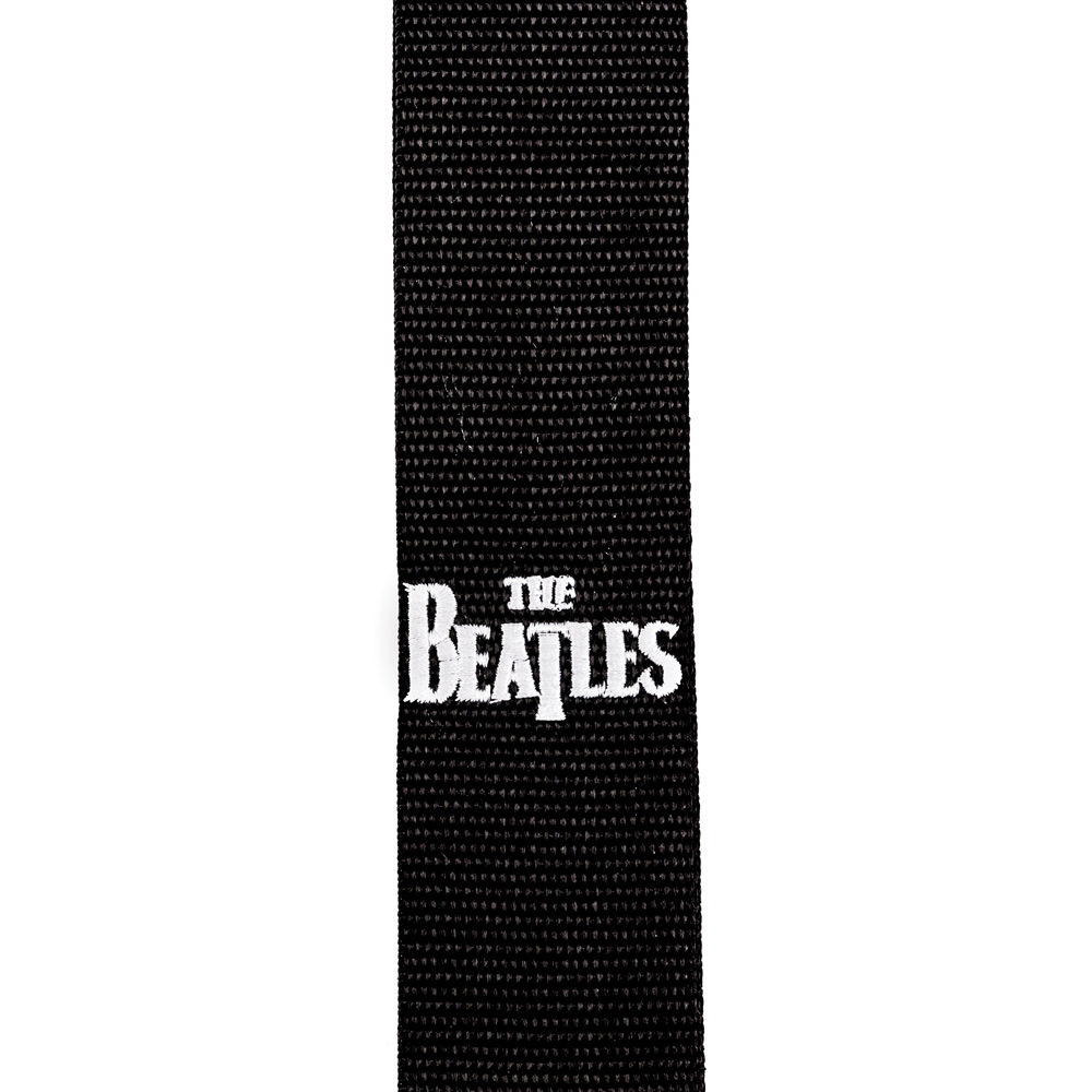 Planet Waves by D’Addario PWSBT100 The Beatles Black ギターストラップ ロゴ刺繍アップ画像