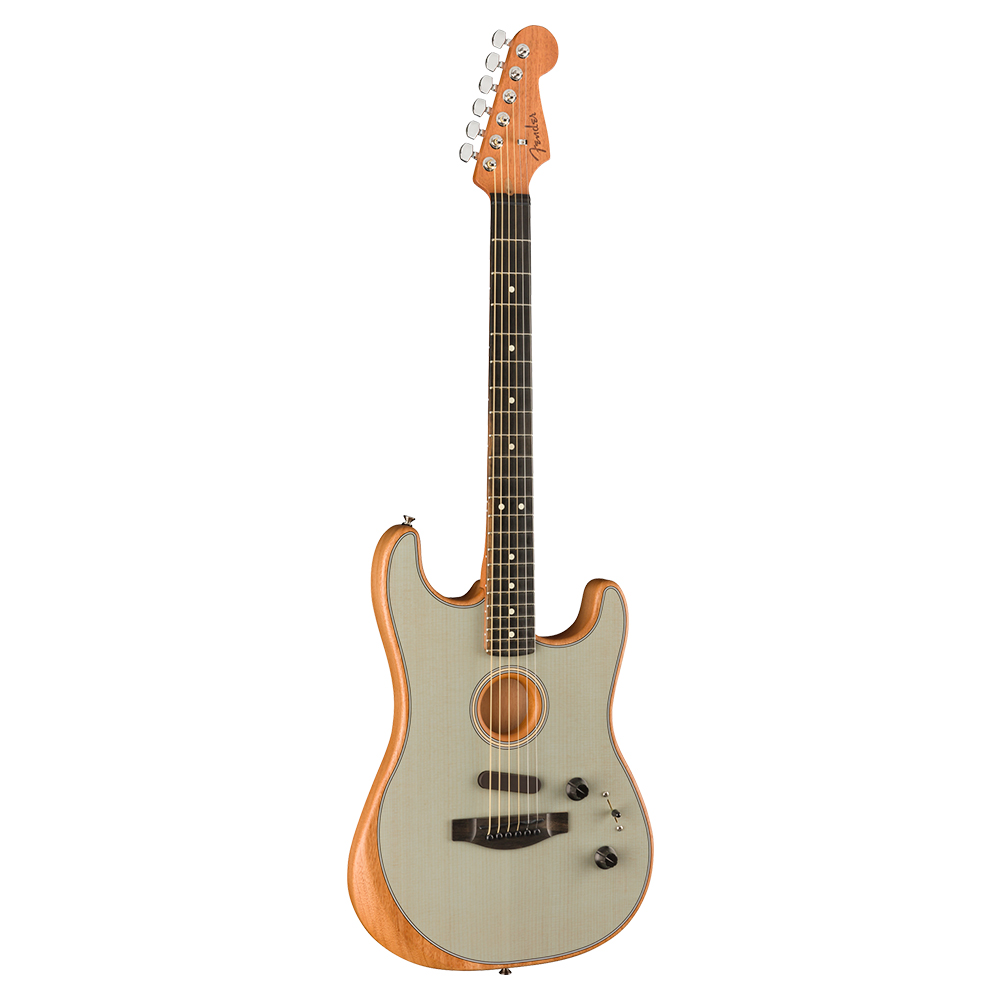 Fender American Acoustasonic Stratocaster Transparent Sonic Blue エレクトリックアコースティックギター 全体像