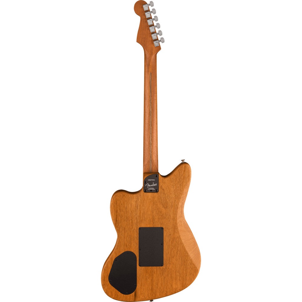 Fender American Acoustasonic Jazzmaster All-Mahogany Bourbon Burst エレクトリックアコースティックギター 背面全体の画像