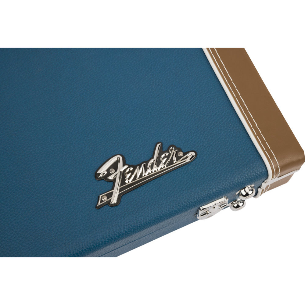 Fender Classic Series Wood Case Strat/Tele Lake Placid Blue ギターケース ロゴ画像