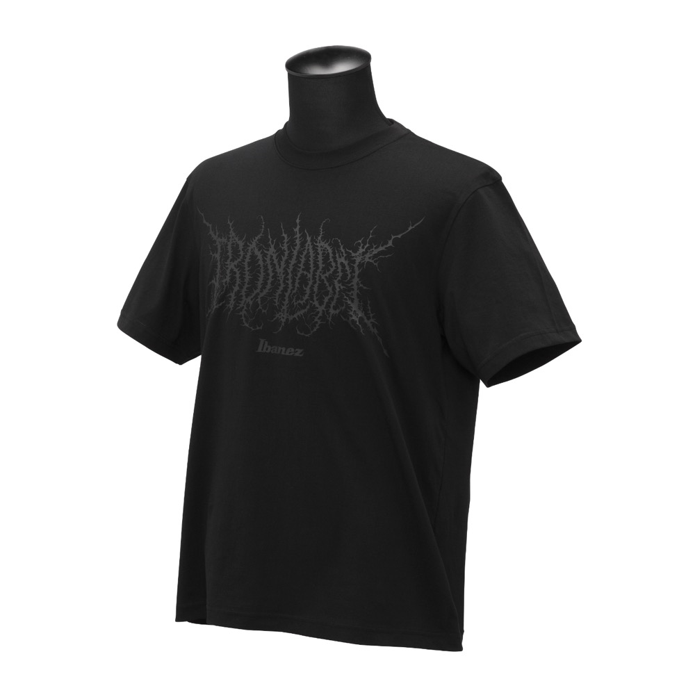 IBANEZ アイバニーズ IBAT011M IRON LABELデザイン 半袖 Tシャツ ブラック Mサイズ 全体画像