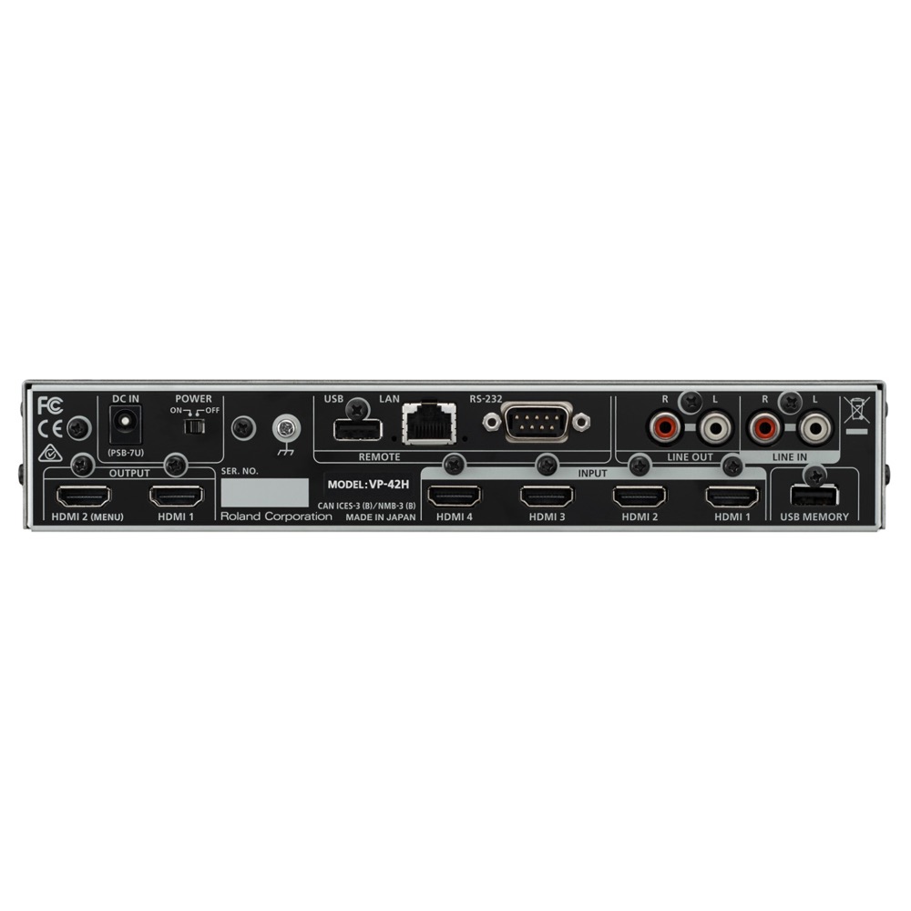 ROLAND VP-42H VIDEO PROCESSOR ビデオプロセッサー HDMI4入力/HDMI2出力 リア画像