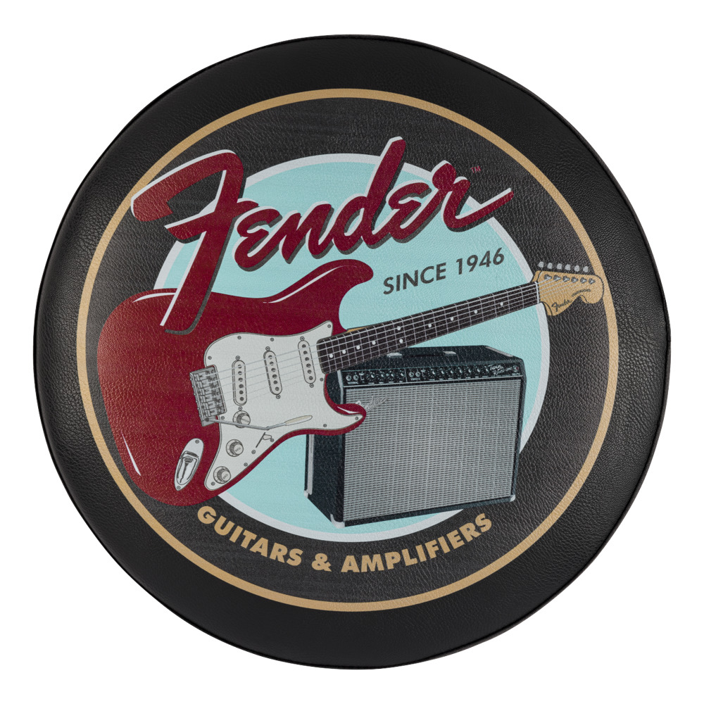 Fender フェンダー Guitars & Amps Pick Pouch Barstool Black/Black 30' スツール バースツール 椅子 バースツール 画像