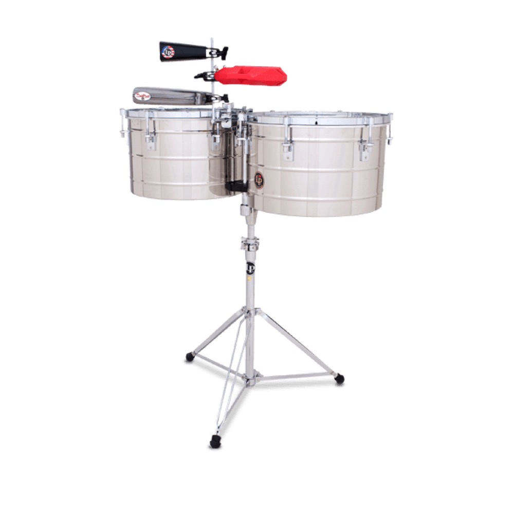 LP LP258-S TITO PUENTE 15" AND 16" TIMBALES Stainless Steel ティンバレス