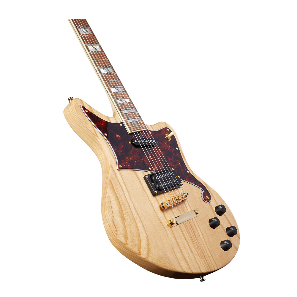 D’Angelico ディアンジェリコ Deluxe Bedford Natural Swamp Ash エレキギター コンター側ボディサイド