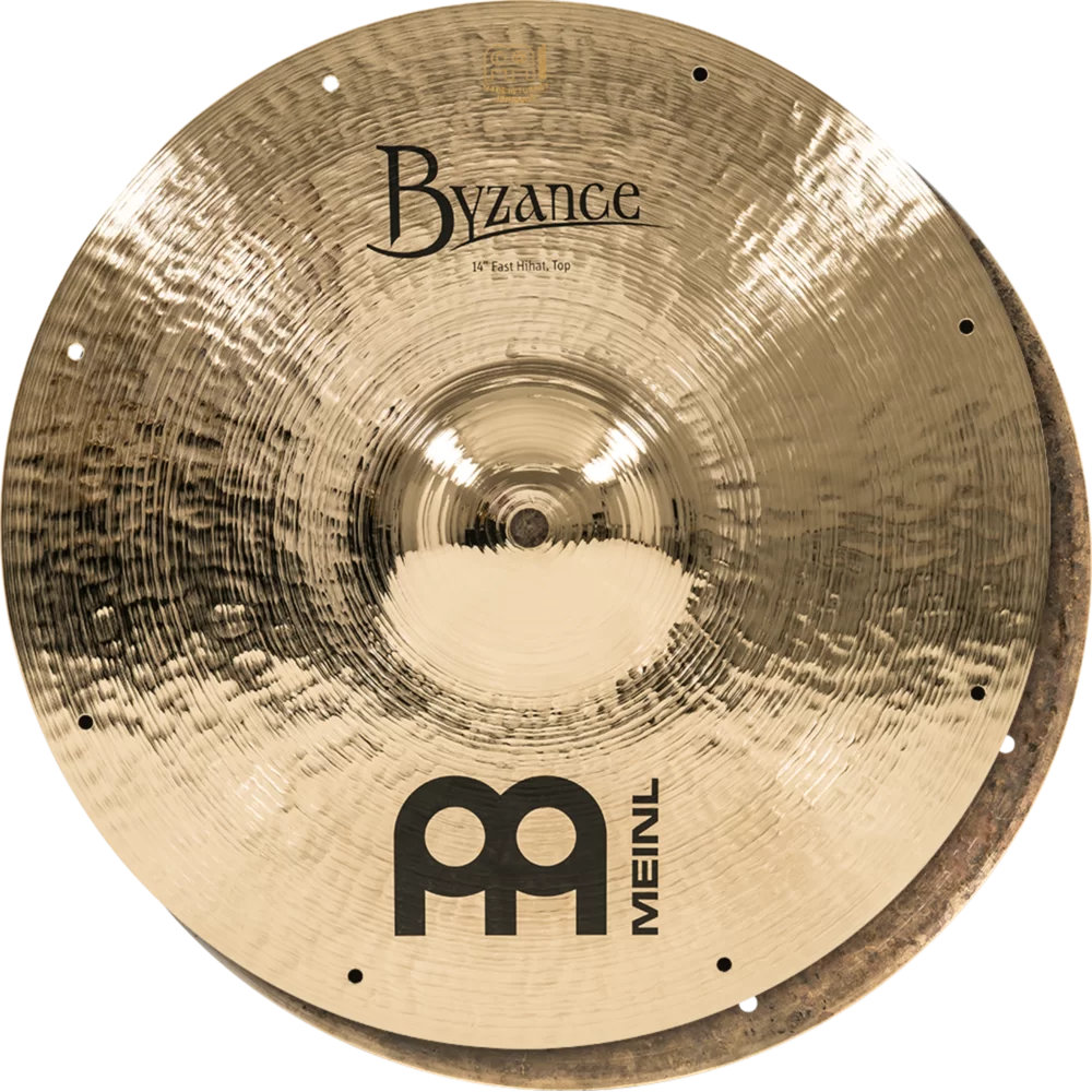 MEINL マイネル B14FH 14” Byzance Brilliant Thomas Lang’s signature cymbal Fast Hihats ハイハット トップ＆ボトム トップフロント、ボトム裏