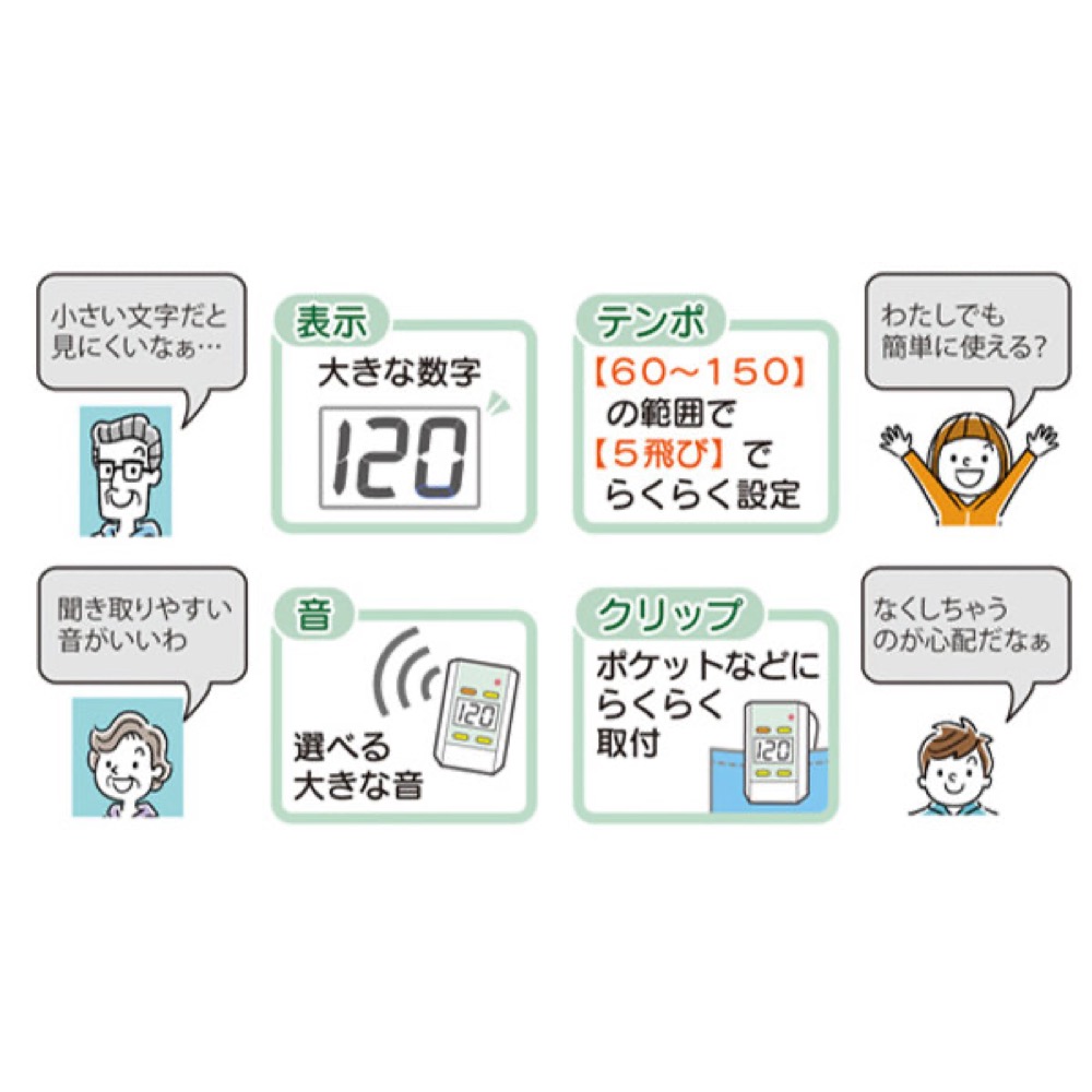 SEIKO セイコー DM51RH らくらくリズム シンプルメトロノーム かんたん、見やすい、使いやすいのファンクション