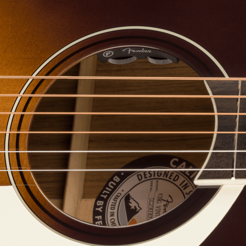 Fender フェンダー KING VINTAGE MJVE W/C Mojave エレアコ アコースティックギター サウンドホール画像