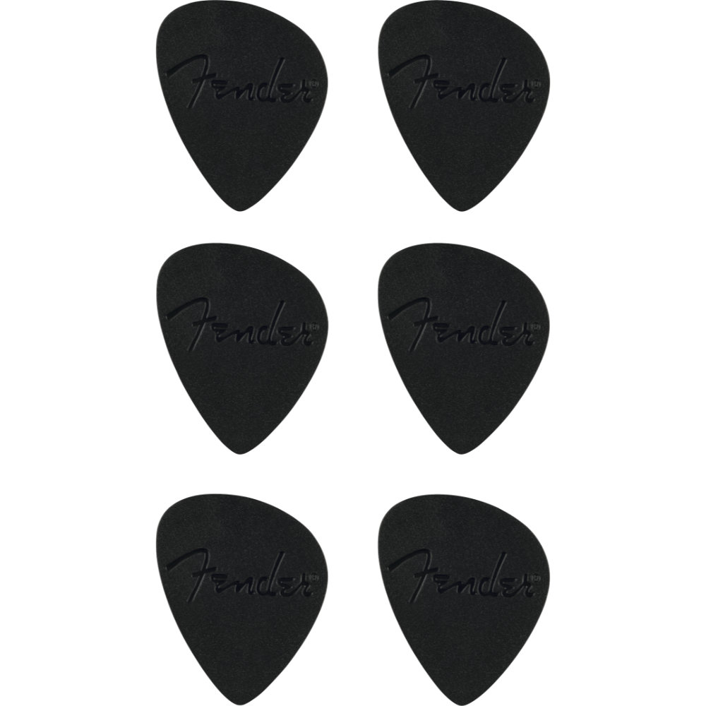 Fender フェンダー Offset Picks Black オフセットシェイプ ギターピック ブラック 6枚入り 6枚
