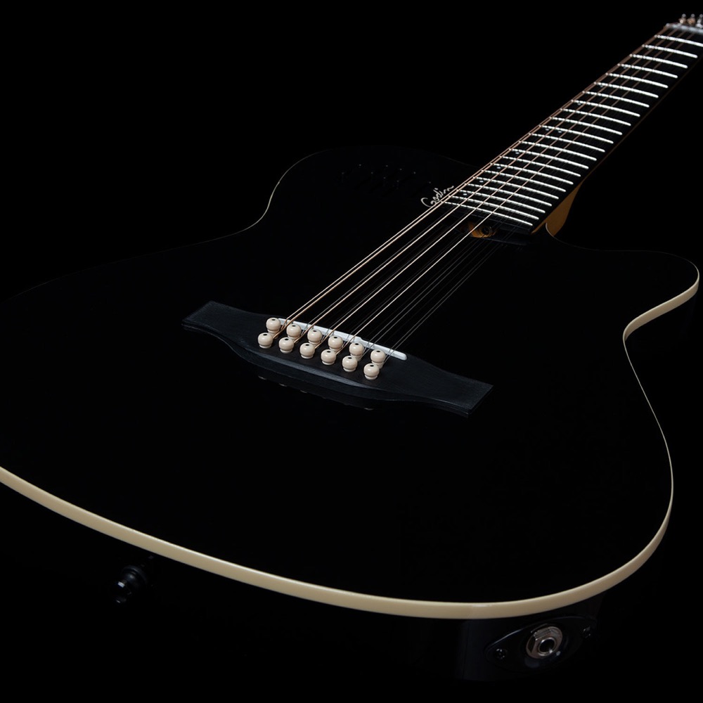 Godin ゴダン A12 Black HG 12弦 エレクトリックアコースティックギター ブリッジ画像