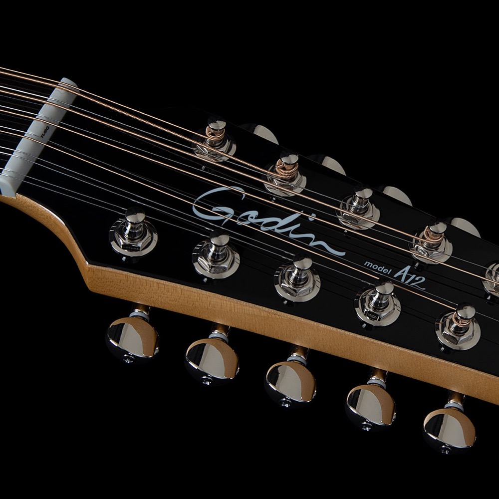 Godin ゴダン A12 Black HG 12弦 エレクトリックアコースティックギター ヘッド画像