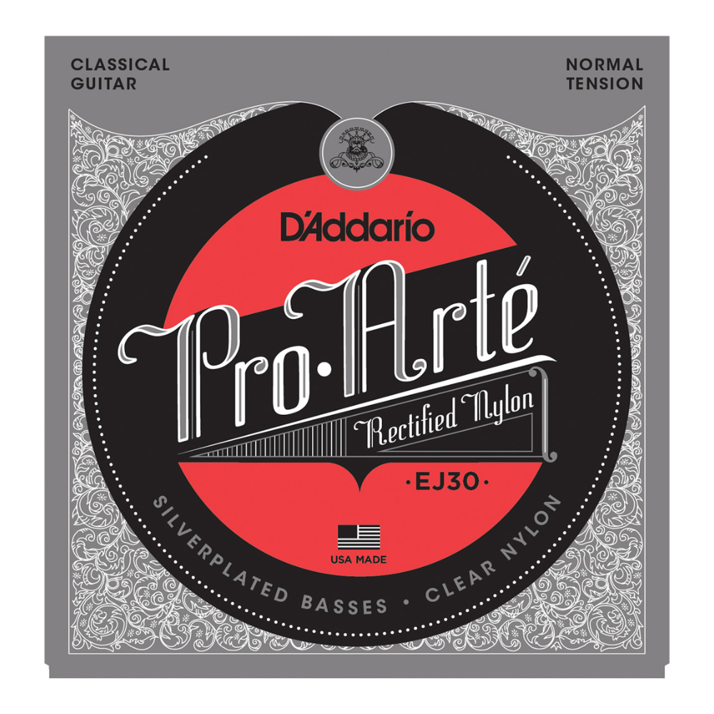D’Addario ダダリオ EJ30 Silver Wound/Rectified Clear Nylon - Normal クラシックギター弦