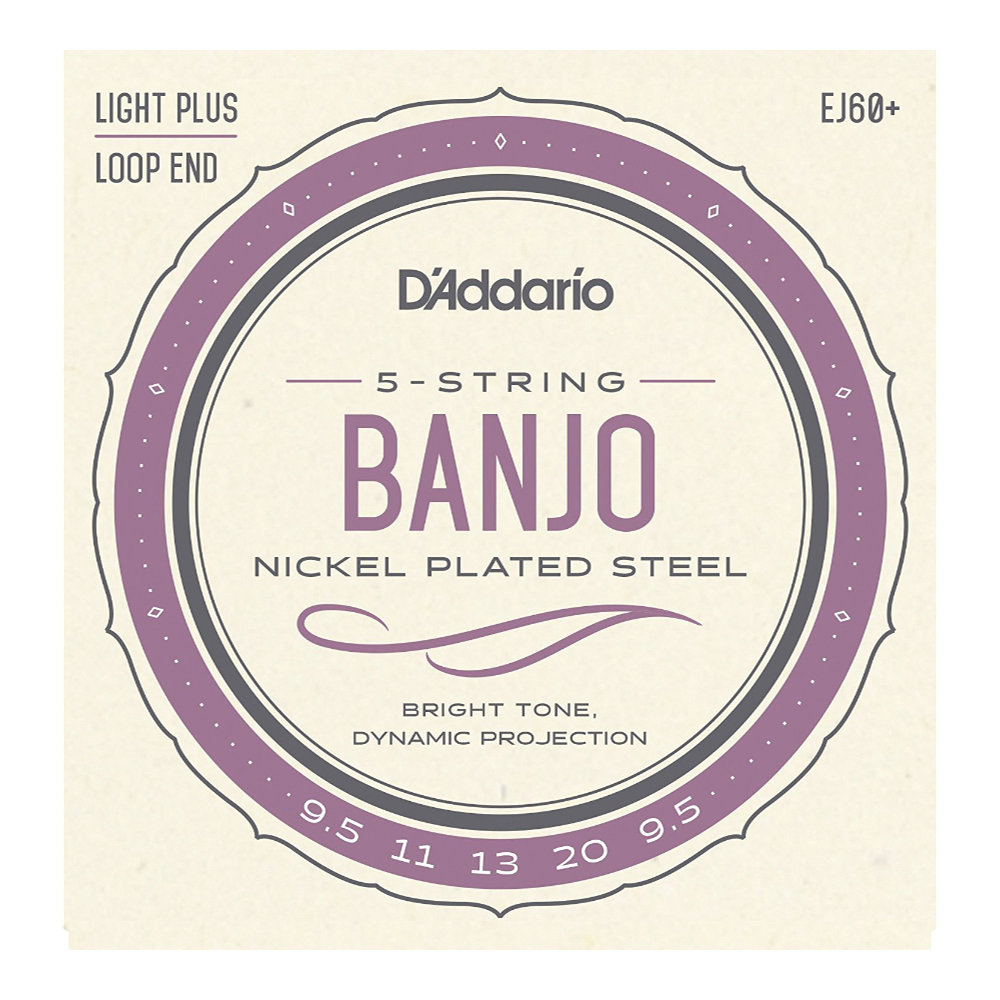 D’Addario ダダリオ EJ60+ 5-String Banjo Nickel Plated Light Plus 9.5-20 バンジョー弦
