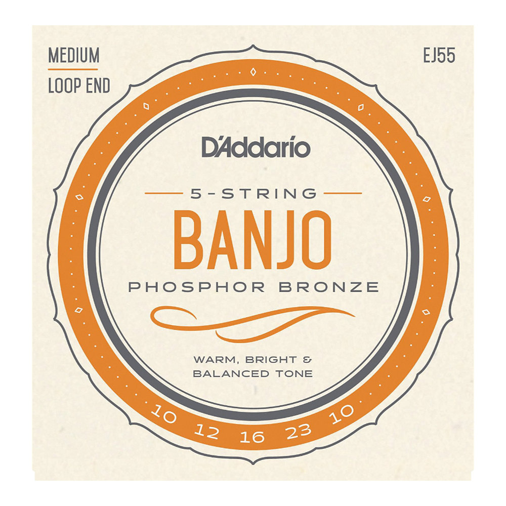 D’Addario ダダリオ EJ55 5-String Banjo Phosphor Bronze Medium 10-23 バンジョー弦
