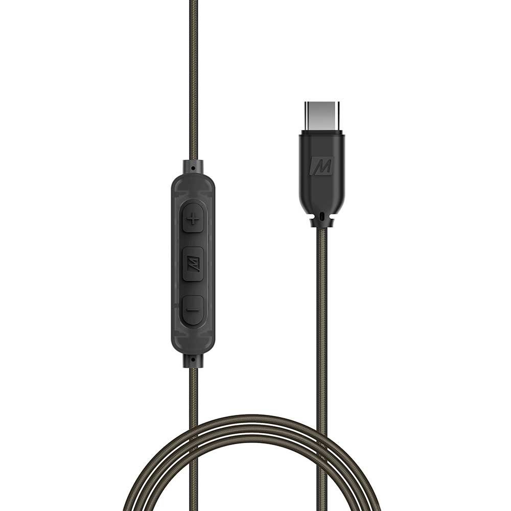 MEE audio ミーオーディオ EP-M6USB-BK M6-USB Black USB-C対応 有線イヤホン 耳掛け式スポーツイヤホン USB-Cコネクタ採用、コントロール装備