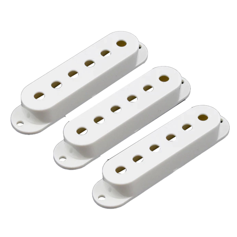 ALLPARTS オールパーツ PC-0406-025 Set Of 3 White Pickup Covers For Stratocaster ピックアップカバー ホワイト 3個セット