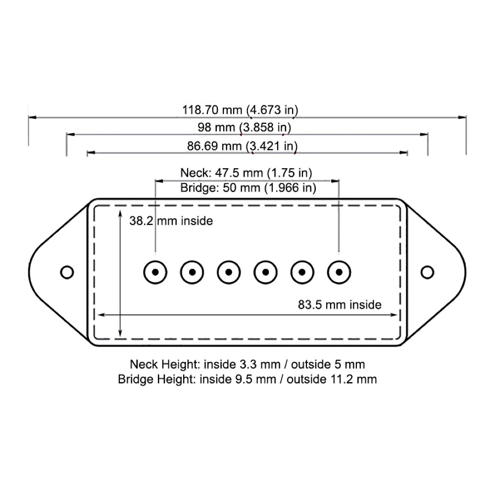 ALLPARTS オールパーツ PC-0739-023 Black P-90 Pickup Cover Set ピックアップカバーセット ブラック サブ画像
