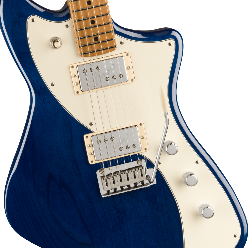 Fender フェンダー Limited Edition Player Plus Meteora Sapphire Blue Transparent エレキギター ボディ画像